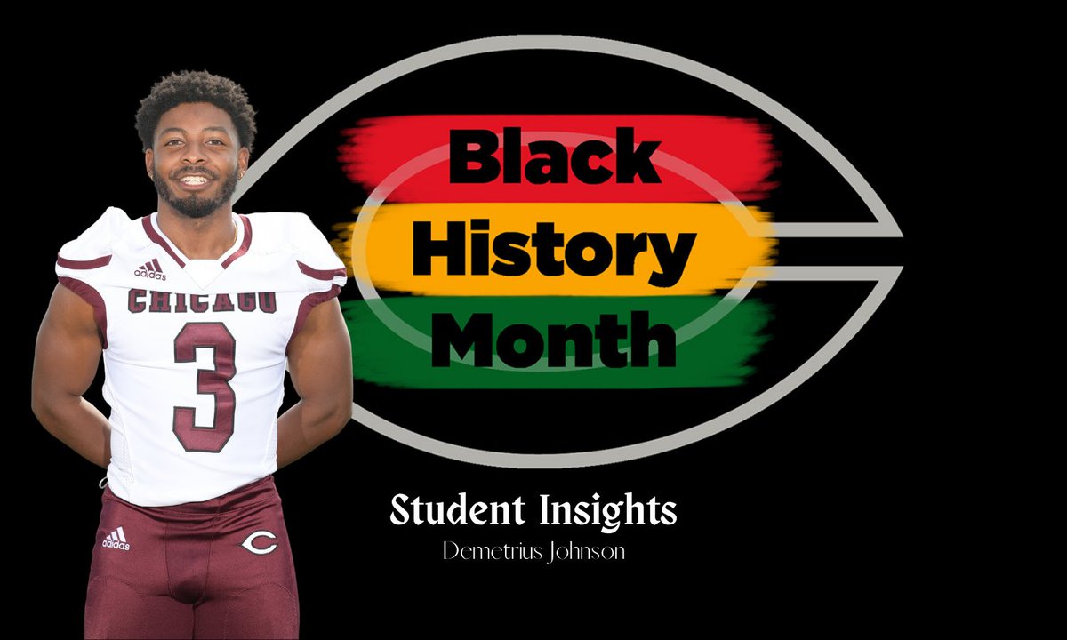 uchicagoath's tweet photo. As University of Chicago continues its Black History Month celebration, Maroon student-athlete Demetrius Johnson Jr. shares his thoughts on Black History Month. 
#MaroonMade #UChicago #RollRoons #BHM 
https://t.co/0pJDtFsEBD https://t.co/mVQGzz6uJU
