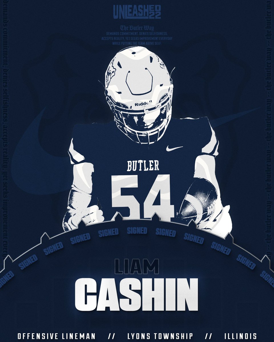 ButlerUFootball's tweet photo. From Lyons Township High School, Liam Cashin

@CashinLiam_ 

#UNLEASHED22 https://t.co/jVuwElPb5m