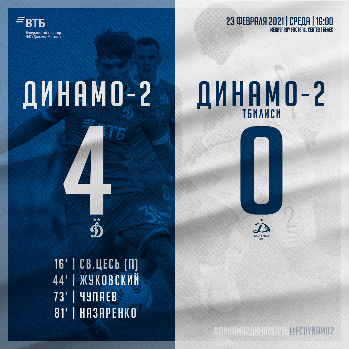 fcdynamo2's tweet image. 🔥 Громим грузинских одноклубников в заключительном контрольном матче на турецких сборах! #Динамо2Динамо2Тб
⠀
#Динамо2 #ДинамоМосква