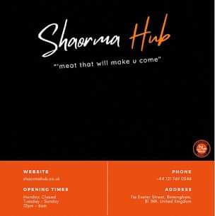 HubShaorma's tweet photo. Happy to announce we are extending our opening hours till 6am and delivering área up to 5miles from our location. https://t.co/TLsH9pC9QK
