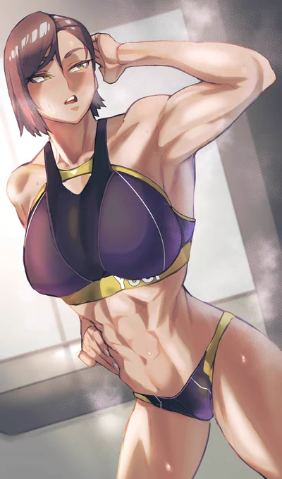 【skeb/nsfw?】かなり自分好みなオリキャラさん!〜裸差分を添えて〜手癖全開です 