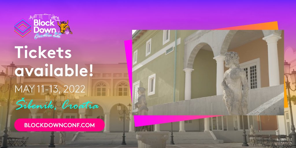BlockDownConf's tweet image. Just two days until the early bird ticket sale ends for #BlockDown Festival: Croatia! Book your  #NFT ticket today! 👉 bit.ly/35gLG1o

We’ll party hard 🔥in #Croatia and you can also enjoy a gamified web3 and NFT experience! Who's coming?