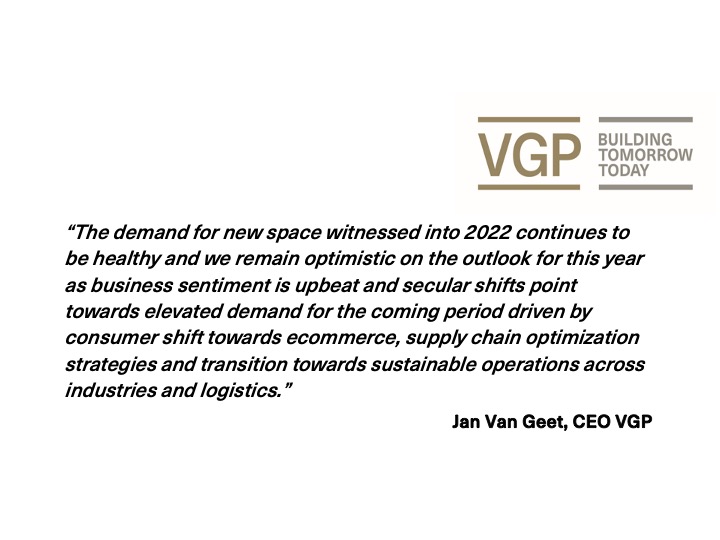 VGP_Parks's tweet image. Today, @VGP_Parks published its full year results for 2021. The Group saw strong business growth across its portfolio driven by elevated leasing activity, rental growth and compression in valuation yields, leading to a record net profit of €650.1 million.