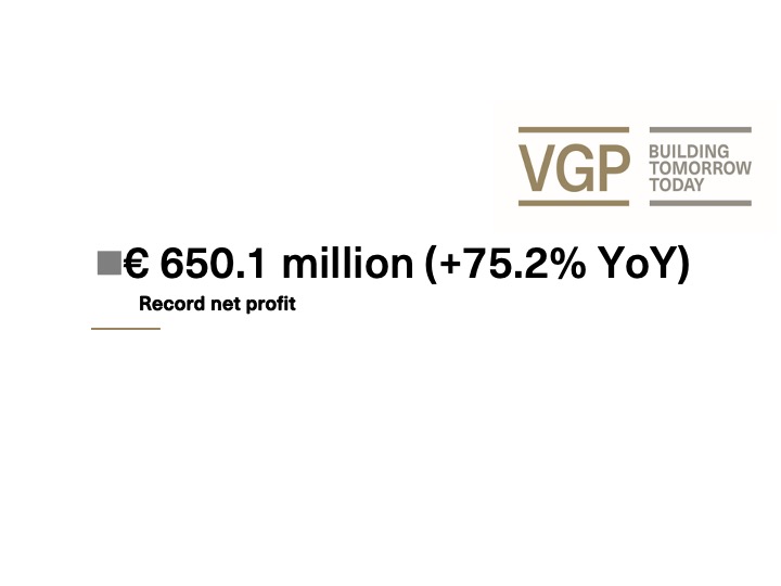 VGP_Parks's tweet image. Today, @VGP_Parks published its full year results for 2021. The Group saw strong business growth across its portfolio driven by elevated leasing activity, rental growth and compression in valuation yields, leading to a record net profit of €650.1 million.