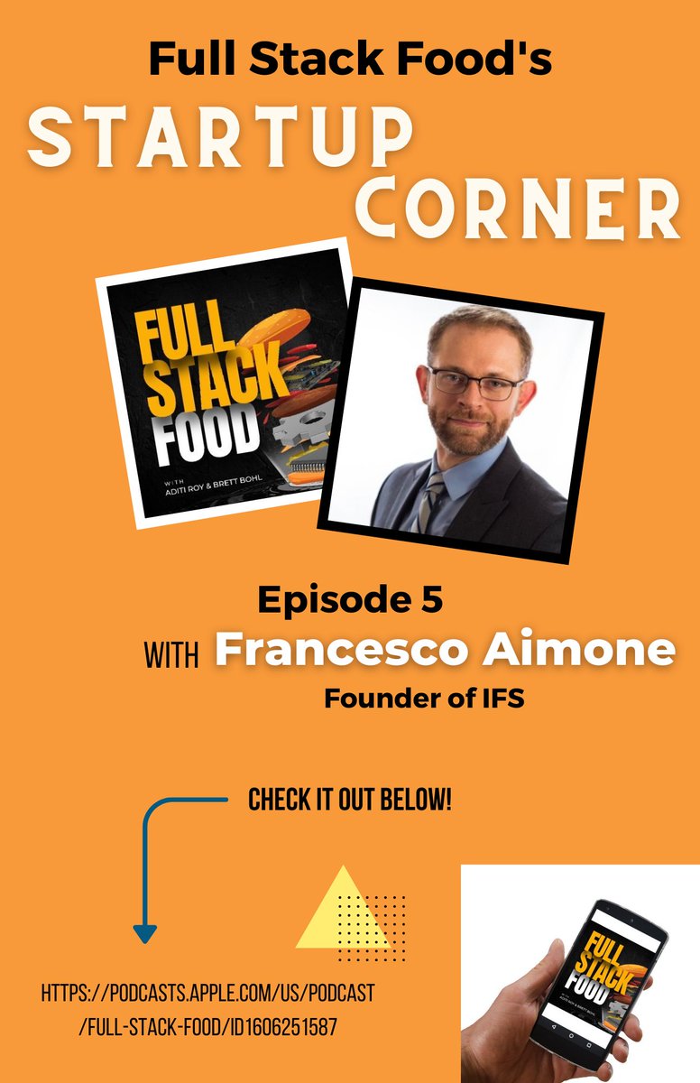 fullstackfood's tweet photo. Francesco Aimon, Founder and CEO of @ifsheating joins us for #startupcorner to talk precision heating equipment in the most recent episode of FSF ->
#foodtech #heatingtech
https://t.co/iU7JXo7ADM https://t.co/iJIthqsWV8