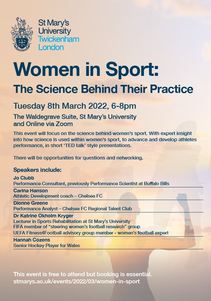 Tom Howard (@tomhoward78) on Twitter photo Delighted to share our latest event that focuses on Women in Sport. I feel very privileged to have been supported by <a href="/JoClubbSportSci/">Jo Clubb</a> as a performer (a while ago now) and to be currently working alongside <a href="/carina_rehab/">Carina Hanson</a> - just two of our excellent guest speakers. Delighted to share our latest event that focuses on Women in Sport. I feel very privileged to have been supported by <a href="/JoClubbSportSci/">Jo Clubb</a> as a performer (a while ago now) and to be currently working alongside <a href="/carina_rehab/">Carina Hanson</a> - just two of our excellent guest speakers.