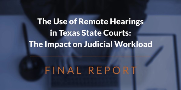 StateCourts's tweet photo. Remote proceedings take about a third longer than in-person hearings largely due to tech issues and lack of preparation by participants, according to an NCSC study of TX #courts. The study also found remote proceedings increase #accesstojustice. More: https://t.co/RdvpsQUEMf. https://t.co/V8Gw9Nn9S3