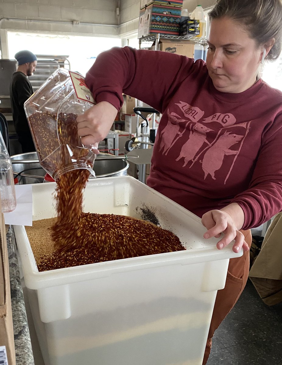 eleventhreeKC's tweet photo. Guess what we’re making more of!!! 
#everythingchilicrunch #doublebatch https://t.co/TDW2wDIf25