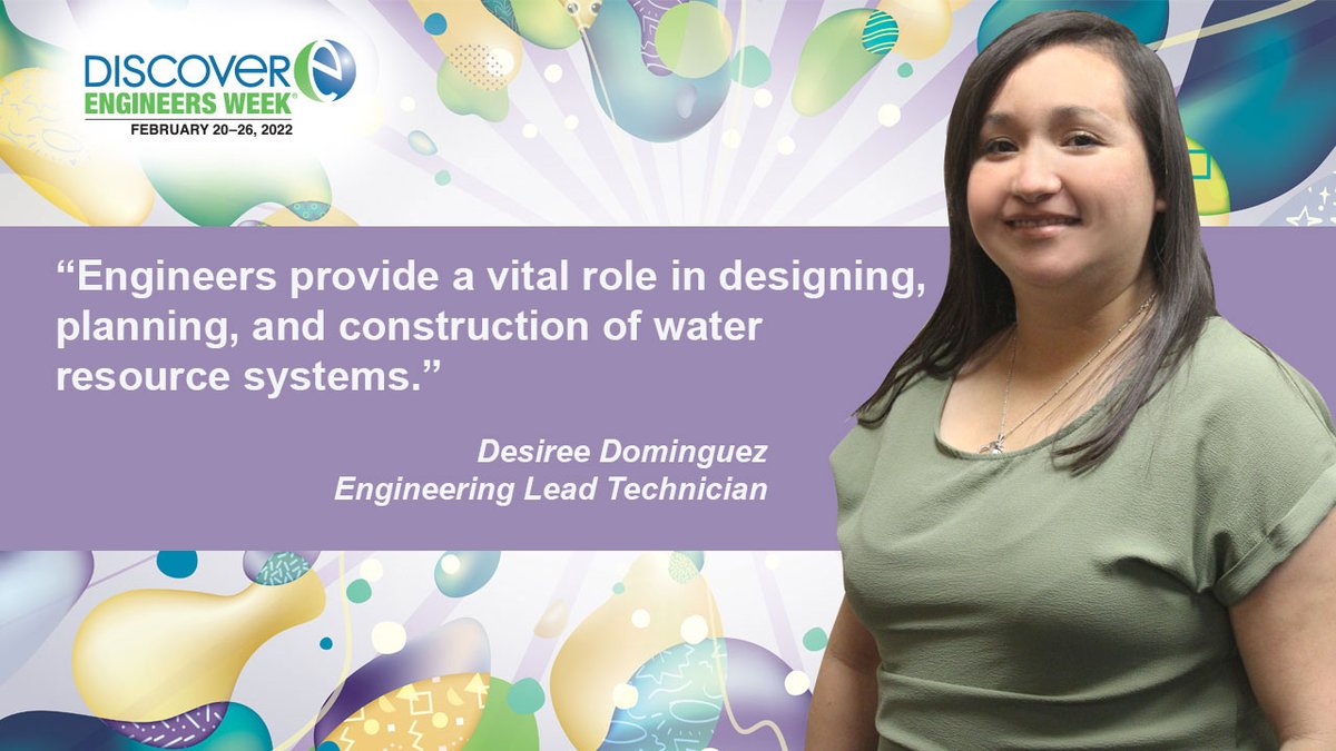 EPWater's tweet photo. Desiree’s professional journey at EPWater has led her to pursue a degree in civil engineering. Thanks to Desiree and all our engineers who are making a difference every day! #Eweek2022 #WhatEngineersDo #EPWater #WomeninEngineering https://t.co/H3g5WPS9WT