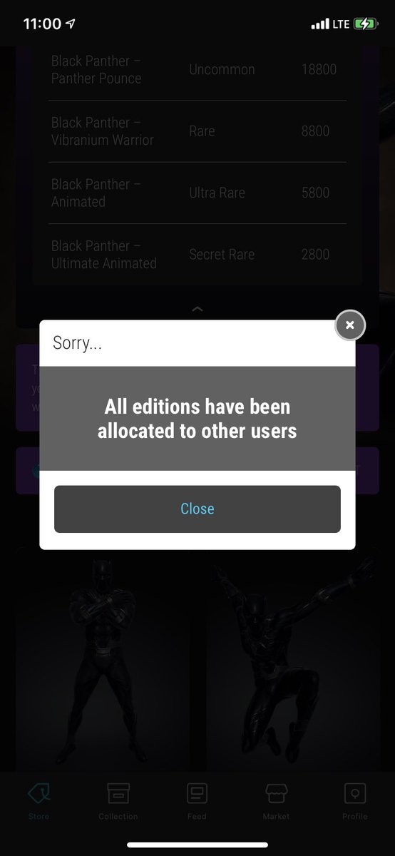 Cryptiddyit's tweet photo. @veve_official @Marvel This was half a second after drop. Your allocation system needs serious work, please fix it ASAP https://t.co/c7nm2QJ9PK