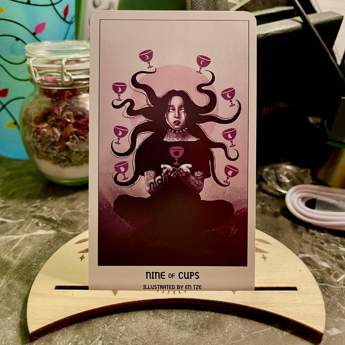 winterseverus's tweet photo. #Tarot of the Day: Nine of Cups - Count your blessings and express gratitude for what you have. (Tarot Deck: #Pride Tarot) #pridetarot #tarotreading #divination #witchcraft #witchesoftwitter https://t.co/3Aaz0nnpyW