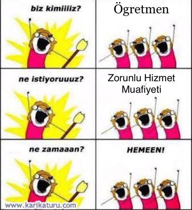 <a href="/selcukktepeli/">Selçuk Tepeli</a> @FOXhaber <a href="/selcukktepeli/">Selçuk Tepeli</a>
 ve 
@FOXhaber
 adlı kullanıcılara yanıt olarak
#ZorunluHizmetMuafiyeti
Zorunlu Muafiyetİstiyor af istiyoruz herkese çözüm bulundu neden bize gelince herkes sus pus 
#biçare 

<a href="/_aliyalcin_/">Ali YALÇIN</a>

<a href="/TalipGeylan06/">Talip Geylan</a>

<a href="/egitimgucusen/">EĞİTİM GÜCÜ SEN</a>
  
<a href="/MaarifSen/">Mil Maarif-Sen</a>
 
<a href="/egitimis/">Eğitim-İş</a>