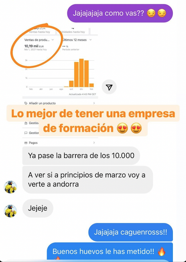 Jaimeharrys's tweet photo. "Las formaciones no suelen servir de nada"

Mientras un alumno factura 10.000 euros en un mes ;) https://t.co/vra24J2Cgx