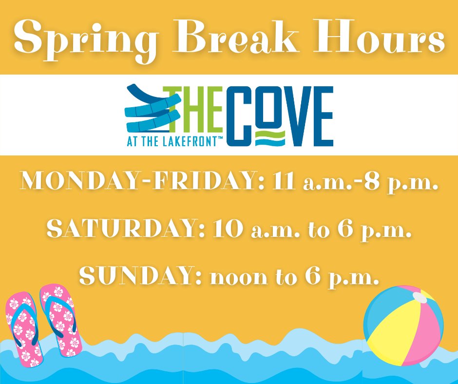 We will have modified hours for Spring Break beginning on March 7 through March 11! 🌞😎