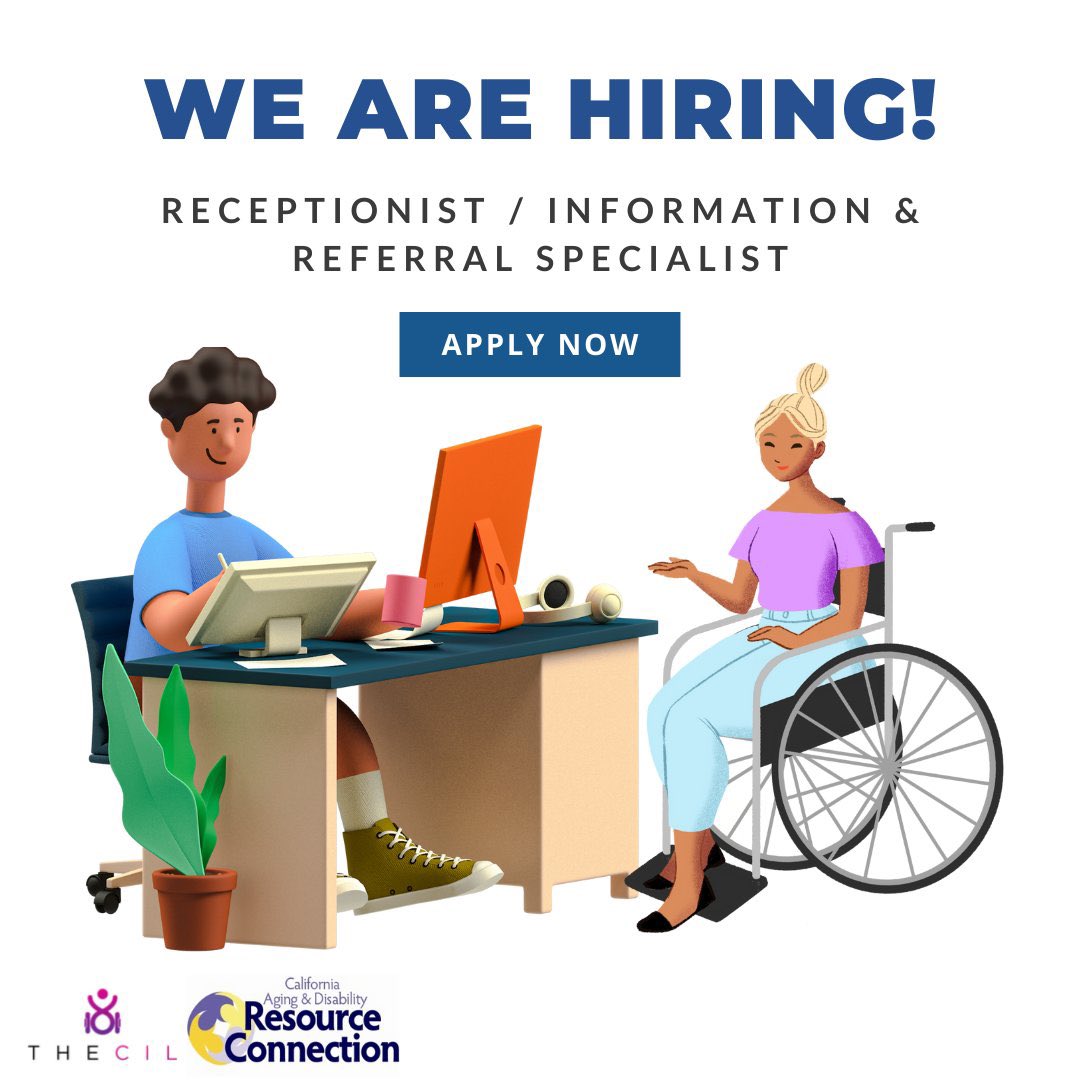 TheCILOfficial's tweet photo. TheCIL is looking for a #Receptionist / #InformationAndReferral Specialist. Know of anyone who might be a good fit? Apply now at https://t.co/QlOwExuEqz. https://t.co/Kdt7aDCUBB