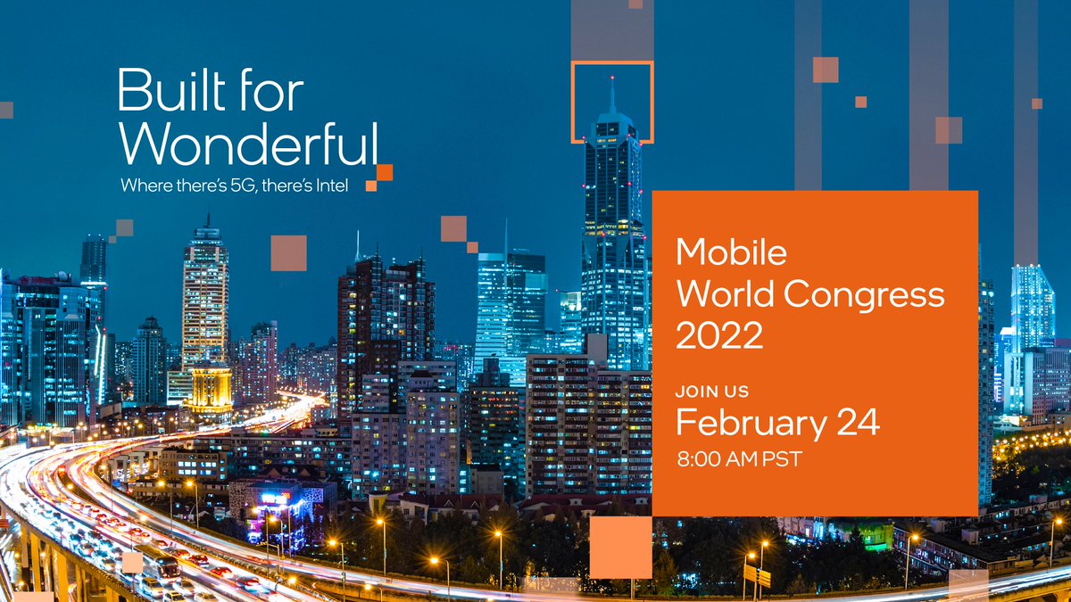 MJHolthaus's tweet image. Wondering what “Built for Wonderful” is all about? Tune in tomorrow, Feb 24 at 8:00 PT to hear @nickmckeown1 lead us into #MWC22 Barcelona! #BuiltForWonderful #IAmIntel
intel.com/content/www/us…