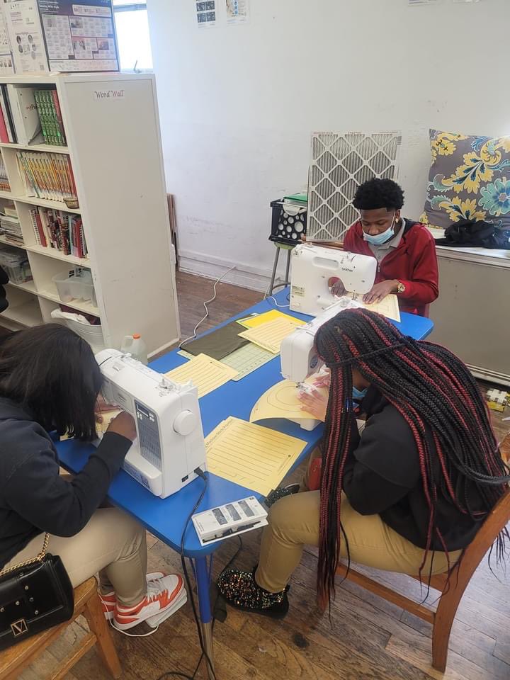 CteJd's tweet photo. Learning in process. FACS students were really excited to learn basic hand stitching and practice sewing on the sewing machines.#JDPride https://t.co/LVMJHOUN5L