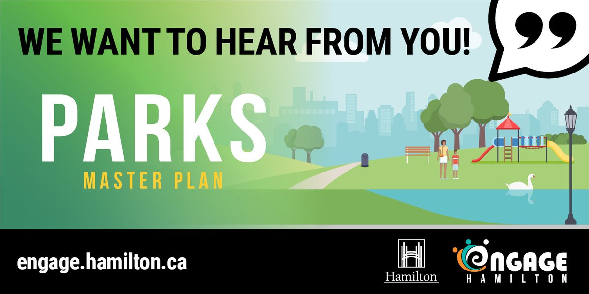 cityofhamilton's tweet photo. We're looking to develop a shared vision for the future provision of parkland in Hamilton and want to better understand how you currently use parks and open spaces. Share your feedback before March 20, 2022 by visiting: https://t.co/ejgo1BXo8d https://t.co/pPjpQJ0aXW