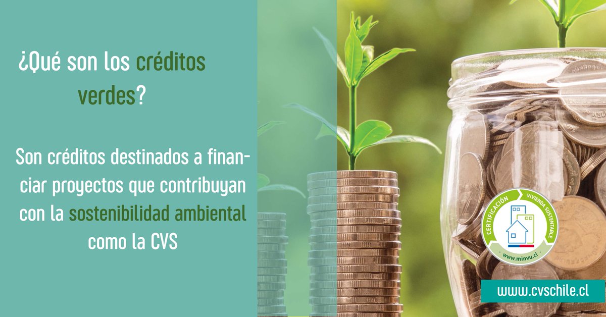 ¿Conoces los créditos verdes de <a href="/BancoEstado/">BancoEstado</a> y <a href="/santanderchile/">Banco Santander Chile</a> ?
Son créditos destinados a financiar proyectos que contribuyan con la sostenibilidad ambiental como la CVS.