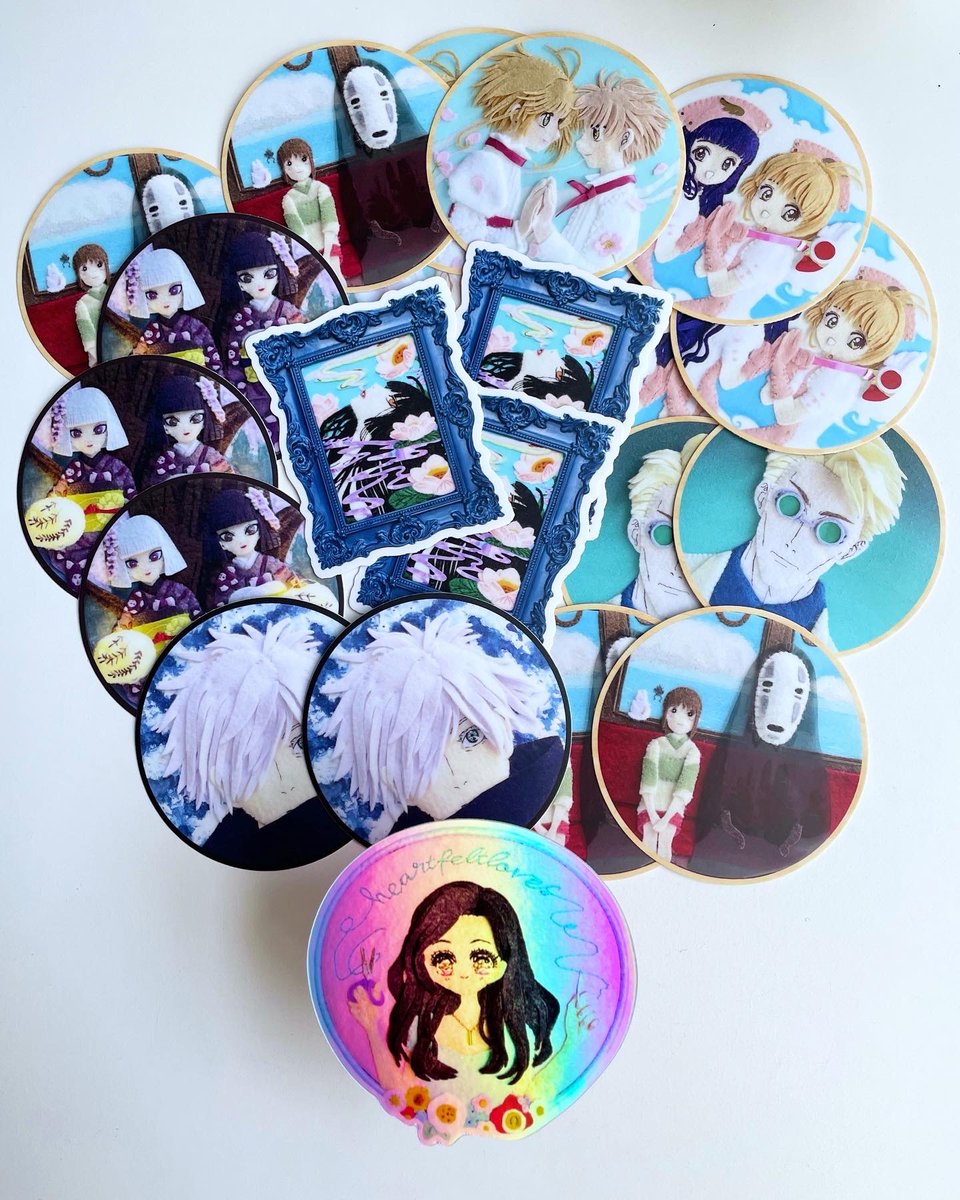 Heartfeltloves2's tweet photo. Sticker Drop today at 12pm EST ! 

https://t.co/NZZKVUfevd

#JujutsuKaisen #CardCaptorSakura #kimetsunoyaiba #CLAMP #Anitwt #anime #animetwt #AnimeArt #sticker #Stickers #SpiritedAway #StudioGhibli https://t.co/80ixFqJAJy