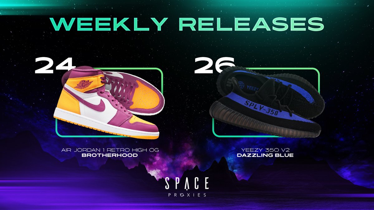 Space Proxies (@spaceproxies) on Twitter photo Yeezy 350 SALE 🎉
Take 40% off your purchase with discount code "DAZZLING"
Purchase: spaceproxies.com
Giveaway🎁
• Follow <a href="/SpaceProxies/">Space Proxies</a>✅
• RT this tweet ♻️
• Tag a friend 👫
3 winners will receive a free proxy plan for the Yeezy drop on Saturday. Good luck!🍀 Yeezy 350 SALE 🎉
Take 40% off your purchase with discount code "DAZZLING"
Purchase: spaceproxies.com
Giveaway🎁
• Follow <a href="/SpaceProxies/">Space Proxies</a>✅
• RT this tweet ♻️
• Tag a friend 👫
3 winners will receive a free proxy plan for the Yeezy drop on Saturday. Good luck!🍀