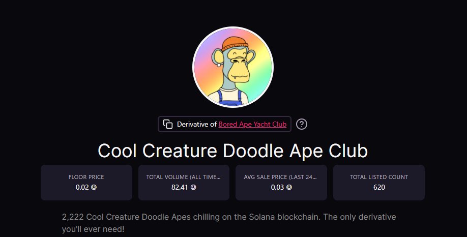 Cool Creature Doodle Ape Club (SOLD OUT) tweet media