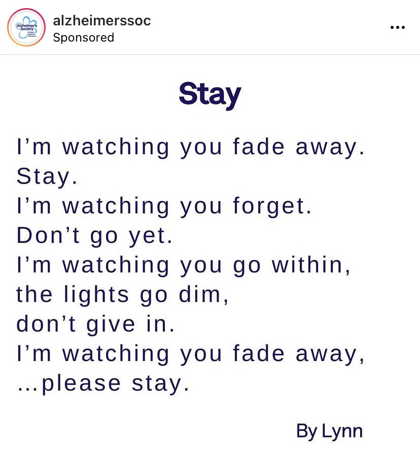 GMNeuroAlliance's tweet photo. Some of our people are struggling at the moment so we’d just like to share something from @alzheimerssoc #thisishowwefeel @s9tmt @NeuroAlliance this is a poem written by Lynn https://t.co/i8bdFhcBjf