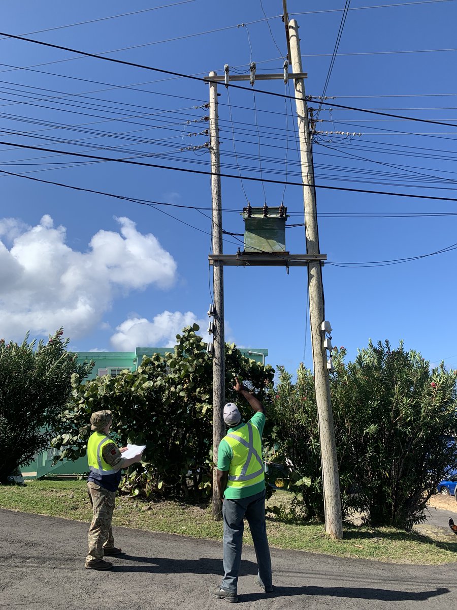 Saturday saw the conclusion of #ExPP22's activity for the week on #Montserrat. Here, the 👷⚡️ team mapping the HV (and critical LV) distribution network can be seen working alongside a 🇲🇸 Montserrat Utilities Limited (MUL) engineer. #HADR #Global <a href="/UKinMontserrat/">Governor's Office Montserrat</a> <a href="/DefenceEng/">Defence Engineering Profession</a>