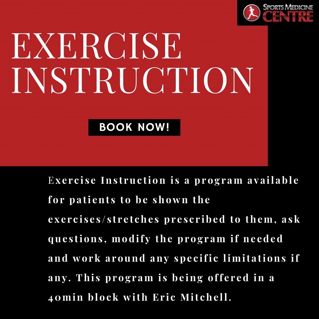 sm__centre's tweet photo. We are now offering EXERCISE INSTRUCTION!
•
Contact us at:
(613) 591-3939
info@sportsmedicinecentre.ca
https://t.co/CZHoWxqGr2
•
#sportsmedicinecentre #movement #stretch #exercise #rehab #physiotherapy #athletictherapy #massagetherapy #sportmedicine #physitrack #kangatech https://t.co/Nq5gKWMyE1