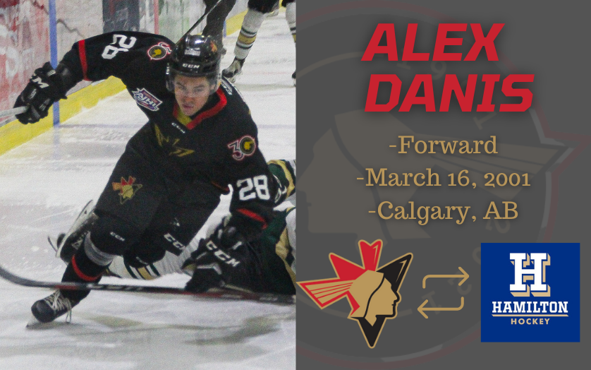 NEWS: Alex Danis has committed to the Hamilton College Men's Hockey (NCAA Division 3). @hamcollMhock <a href="/alexdanis3/">Alex Danis</a>

Show Alex some love! He becomes the team’s 8th player with an NCAA commitment on this year’s current roster.

Read more: bonnyvillepontiacs.ca/media-centre/n…

#Yaks30th | #AJHL