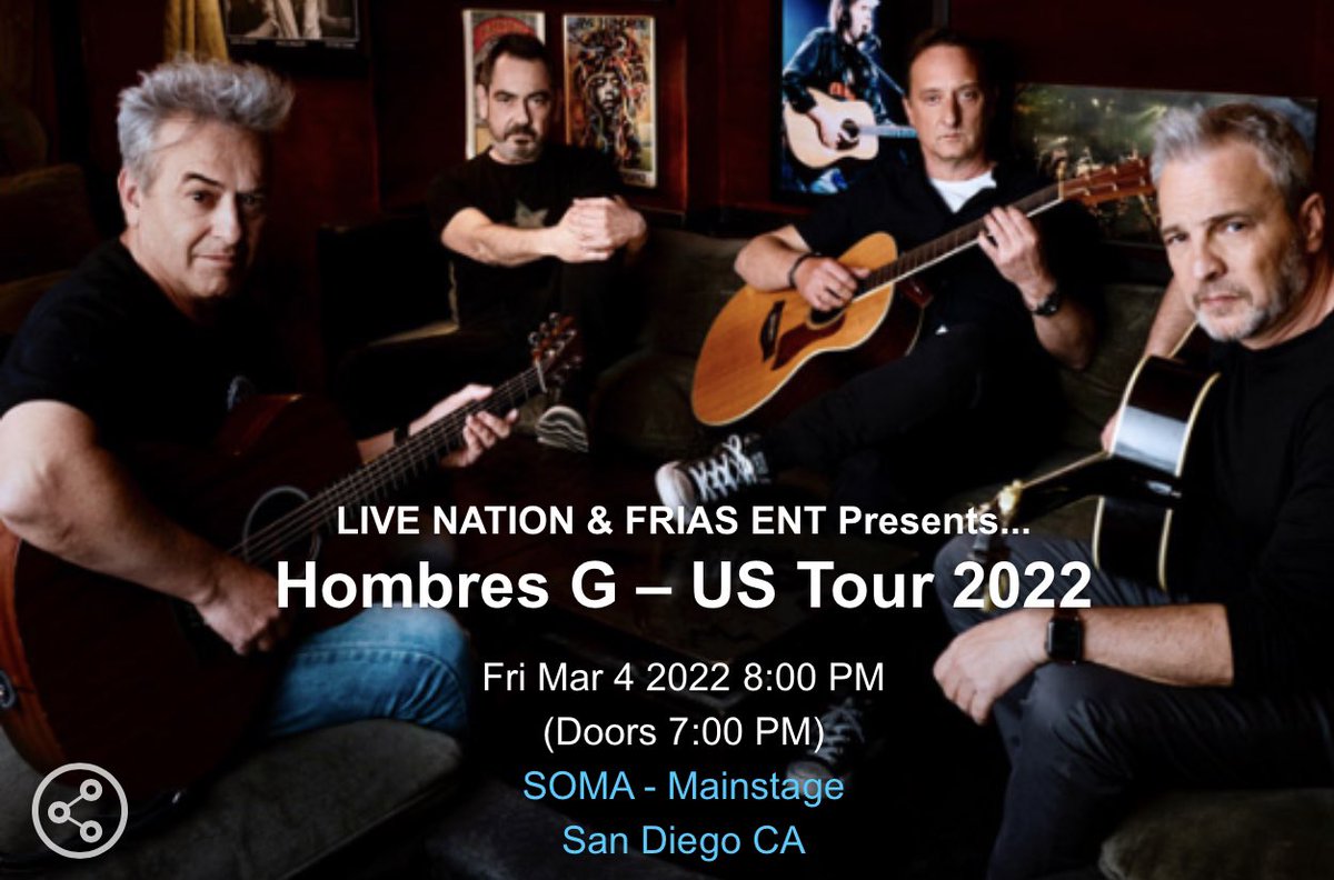 estamoslocosmty's tweet photo. Primera parada San Diego
#Tour2022USA 🇺🇸🇺🇸🇺🇸
4 de Marzo
A casi nada que comience la gira en 🇺🇸
San Diego quien ya está listo ✔️
Con sus #Tickete 🎫🎫🎫🎫✔️✔️
#algomedicequevoyapasarmelobien
@DavidSummersHG
@Dani_Mezquita
@JaviMolinaHG
@rafahg https://t.co/HckV8KmOK1