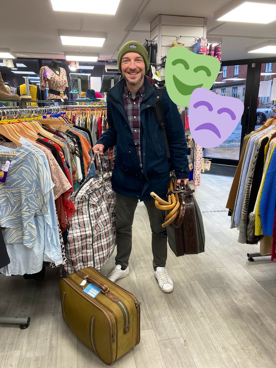 AstreaSheff_Eng's tweet photo. Who’s getting involved with this year’s school show?! A great opportunity to represent @AstreaAcadSheff whilst having fun &amp; learning lots 🎭 Tech interviews are next Weds and auditions next Thurs. Here’s Mr Lindon shopping for costumes for the cast 🧥🎩🧣#UsAndThem #SchoolShow https://t.co/nS0Ld1tW6K