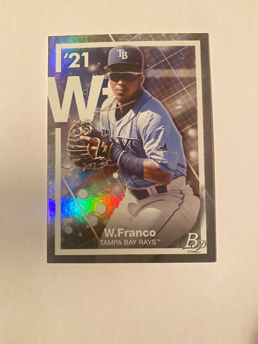 $3 WANDER FRANCO Bowman Platinum      (BMWT $4)      #WANDER #FRANCO #RAYS #DEVILRAYS #TAMPABAY  (PayPal,Venmo or Cashapp)