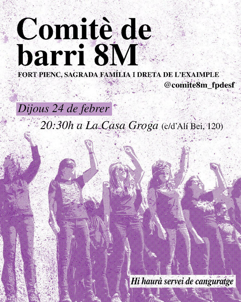 Ens veiem demà dijous a les 20:30 al <a href="/Comite8M_FPDESF/">Comitè 8M FP-DE-SF</a> 🔥🔥🔥
