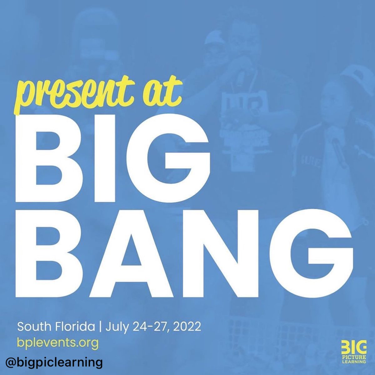 Have you submitted your proposal to present at Big Bang 2022? What are you waiting for?! 

We want - NO - we NEED your voice. Submit before March 1 for priority consideration. 

Details available at bplevents.org 👈🏽🤩🎙#thebang2022 #bigpicturelearning