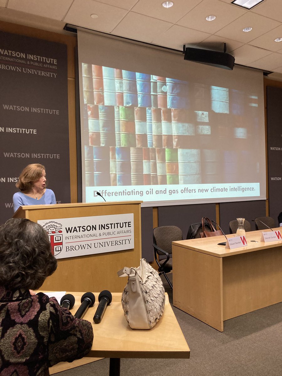 CajunAngela's tweet photo. “Differentiating oil and gas offers new climate intelligence… and with this differentiation we have new choices … not all the same in terms of impacts…

No Standard Oil 
Deborah Gordon
#NoStandardOil 

https://t.co/tx6khf5ig1

@WatsonInstitute
@BrownUniversity https://t.co/litsj1TyDT