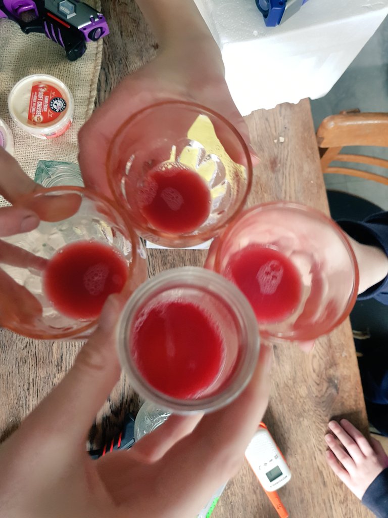 Bibliocook's tweet photo. Thanks to @tullahay for the samples of their fruity whey drink + soft cheese. I had a few enthusiastic post-school testers for the raspberry bramble drink!
#presssample https://t.co/bdq2rzqLwx
