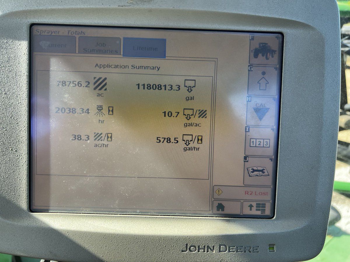 PrecisionAgGabe's tweet photo. 4730 Sprayer 90’ boom 800 gallon SS tank with 2,500 hours. $120k. Good Unit from good people. https://t.co/w1kvciugle