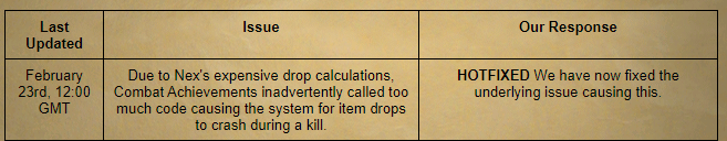Marfooos_'s tweet photo. @JagexAsh @JagexArcane @JagexHusky  Seen this was supposed to be hotfixed but wanted to report that this bug still isnt fixed. After completing the achievements my friends client crashed causing us to lose a torva plate drop https://t.co/LvQBaMIBhP