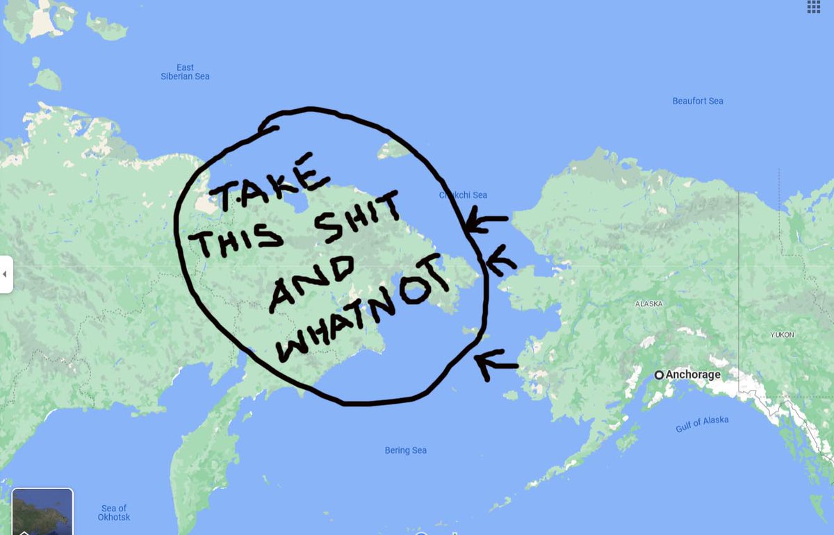 Russia has a shitload of their forces down at Ukraine. Now's the time to jump over from Alaska and break off a piece of their KitKat bar. My plan is detailed below.
