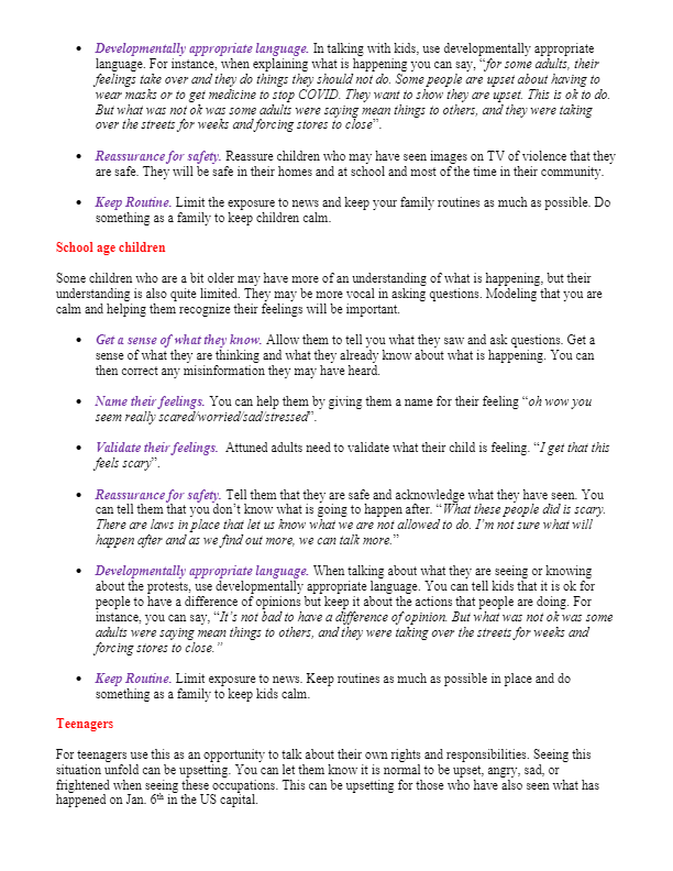 ocfresilience's tweet photo. Over the weekend the Freedom Convoy was forced to leave #Ottawa by using a large police presence. Some youth may be struggling with what they saw. Here are some tips for having conversations about this event with your child.

#mentalhealth #healthrelationships #ottawapublichealth https://t.co/OC1BOCpRC7