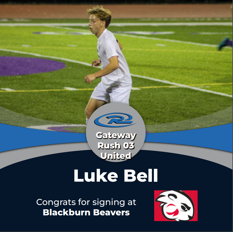 Gateway_Rush's tweet photo. 🔹 COMMITTED 🔹

We are excited to announce that Luke Bell of our 2003 Boys United team has chosen to continue his playing career at @BlackburnSoccer.  Congratulations Luke, and best of luck!!  ⚽💙
#RUID https://t.co/OL8OJuomsj