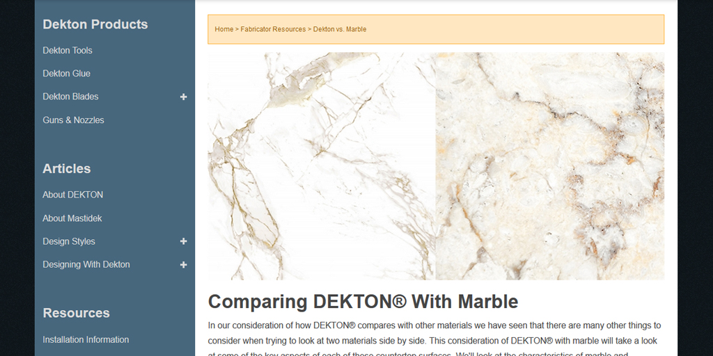 mastidek's tweet photo. #Dekon and #marble are two very different materials. How do they compare? We consider that in this article: https://t.co/F44DWTGpWF #design #interior #countertops https://t.co/fFv0oGpqWO