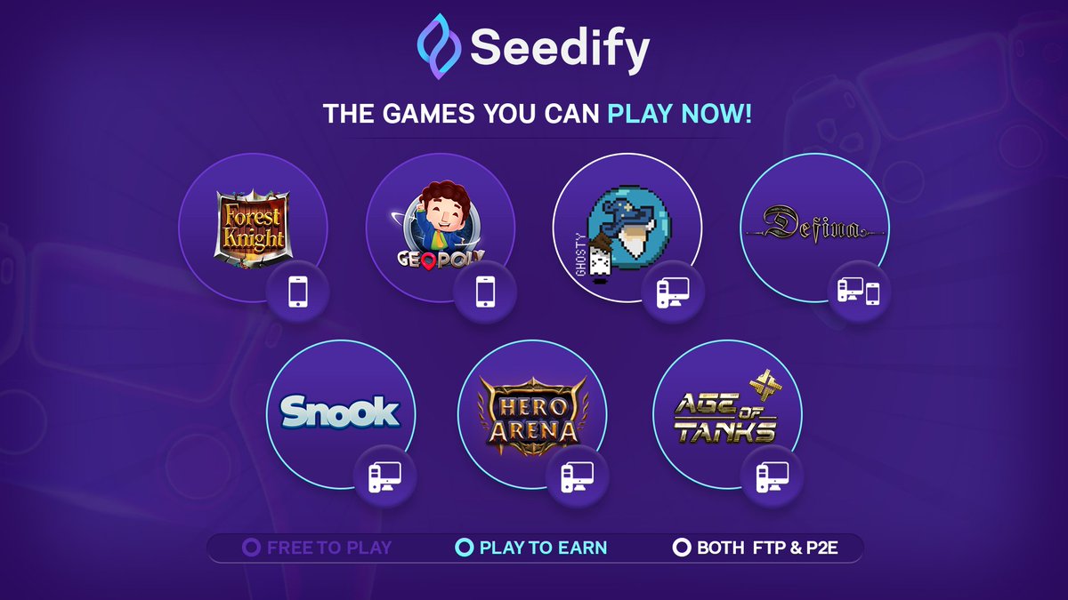 Launching games is fun, but playing them is even better! 🚀👉Check the games we've launched that you can play now:

🎮@ForestKnight_io 
🎮@Geopoly_Game 
🎮@WIZARD_BSC 
🎮@DefinaFinance 
🎮@Playsnook_com 
🎮@HeroArena_Hera 
🎮@AgeOfTanksNFT 

Are you playing some of these games?🤩