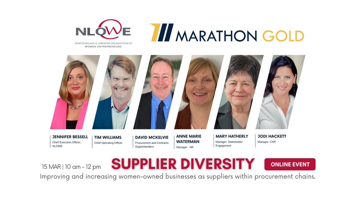 nlowe_org's tweet photo. NLOWE &amp; @MarathonGoldMOZ present...

A #SupplierDiversity webinar focused on increasing more women-owned businesses in the mining supply chain. #WomenInBusiness #NLOWE2022

15 MARCH | 10 – 12 pm | Free event. 
Registration is required. https://t.co/omZnGl21zI https://t.co/CgYQkztaWZ