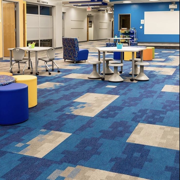 FuseAlliance's tweet photo. It’s #nationaltileday and we’re celebrating all of the tiles: carpet tile, LVT, ceramic, and porcelain! 
#commercialflooring #fusealliance #modularflooring #flooringcontractor #commercialinteriors https://t.co/P2NGUHz2TE