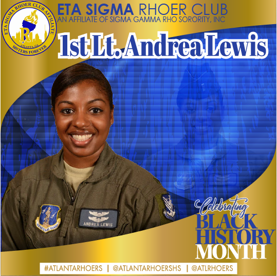 AtlRhoers's tweet photo. Andrea Lewis, daughter of a military pilot and commercial flight attendant, is the first African-American woman pilot with the Georgia Air National Guard.   #BLACKHISTORYISWORLDHISTORY https://t.co/yPEpJ4QrlC
