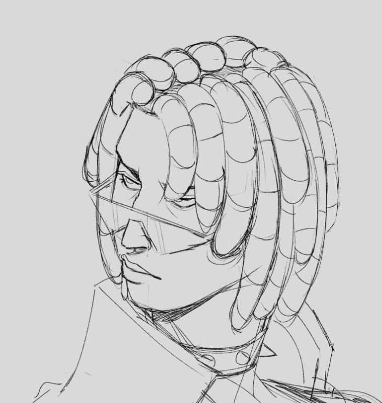 GUYS I'm opening 1 real quick sketch c*mmission slot of a shoulder up character for £7 because I found a sewing pattern I need & I'm broke 😭😭 Please DM me if interested!!