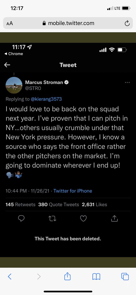 rocco_decorso's tweet image. This unequivocally shows @STR0 is not this genuine person he claims to be. From this statement, to a contradicting one! This persona you put on social media is superficial. You’ll pompously respond on social media frequently,but god forbid you respond to being called out #blockme