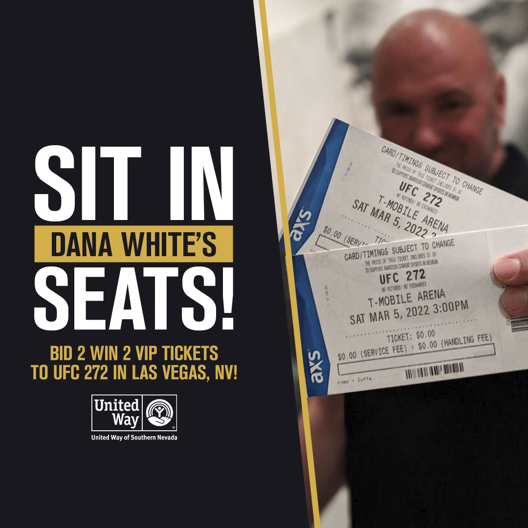 Danawhite Bid To Win 2 Vip Tickets To Sit In My Personal Section For Ufc272 At T Mobile Proceeds Will Benefit Uwsn Link T Co Jps9s4dqev T Co Tisyiq2hfy Twitter